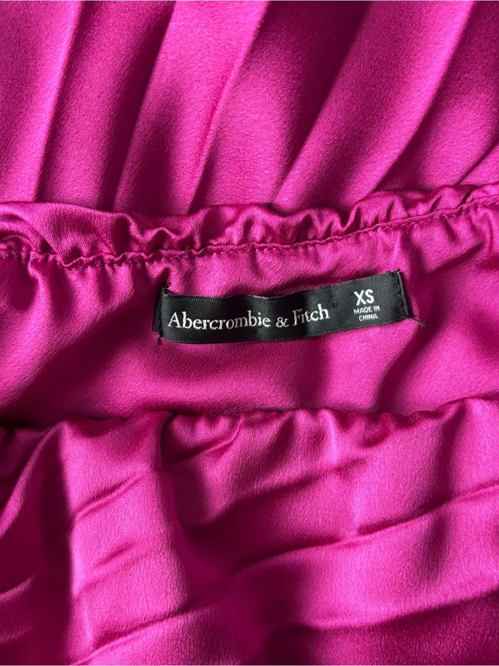 Abercrombie & Fitch Giselle Pleated One Shoulder Maxi Dress XS Fuchsia Formal - Picture 3 of 13